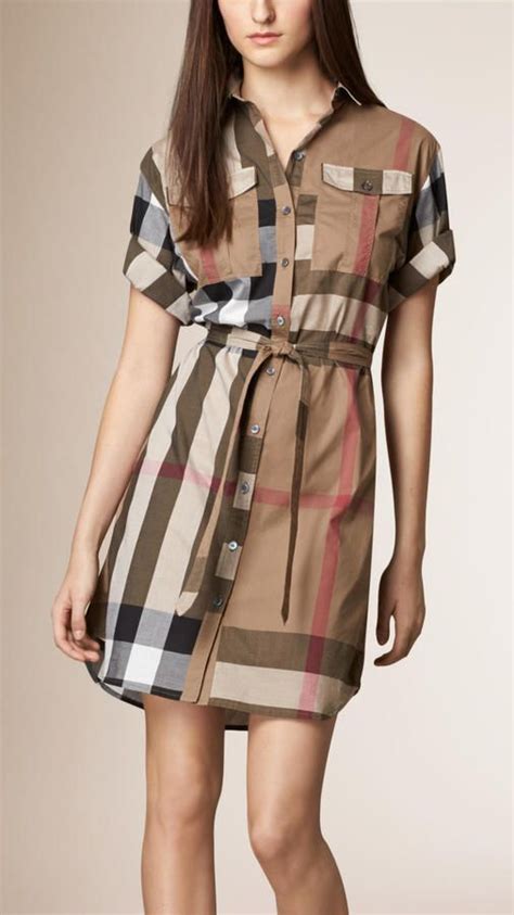 burberry brit fitted check dress|Burberry plaid dresses.